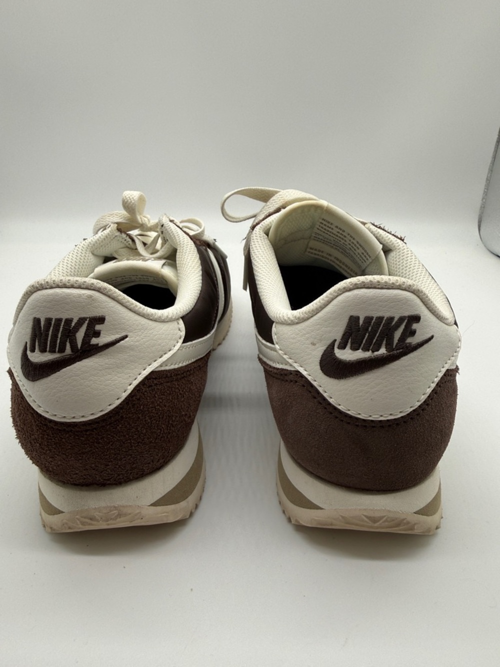 Nike Cortez Sneakers Shoes in Baroque Brown White Swoosh Size 9 - Picture 3 of 11